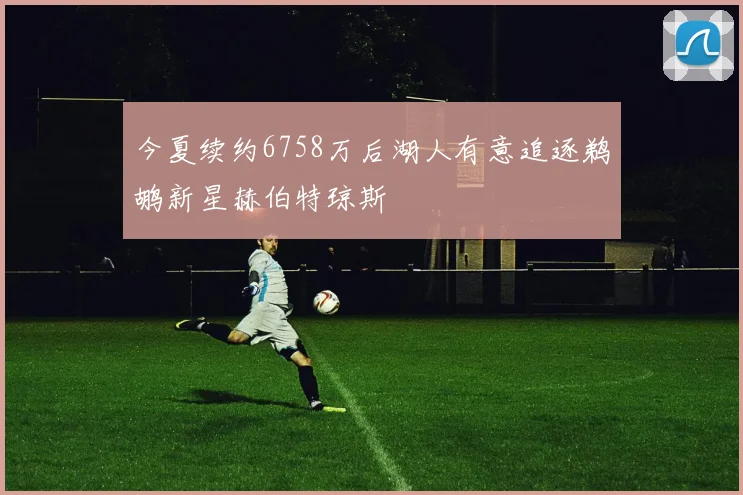 今夏续约6758万后湖人有意追逐鹈鹕新星赫伯特琼斯